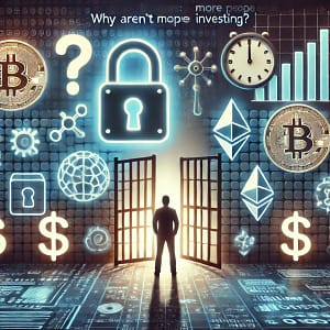 The 7% Crypto Ownership Claim: Fact or Myth? DALL·E 2025 01 27 14.26.35 A Visually Thought Provoking Image Representing Potential Barriers Why Arent More People Investing In Cryptocurrency. The Design Features A Perso 300x300